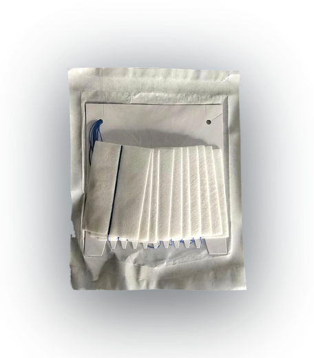 Pleated pack of neuro patties on a pull-tab count card